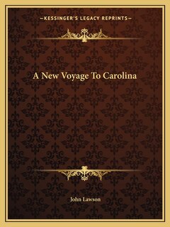 Couverture_A New Voyage To Carolina