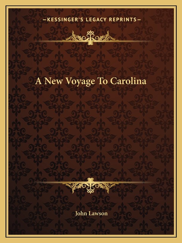 Couverture_A New Voyage To Carolina