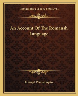 Couverture_An Account Of The Romansh Language