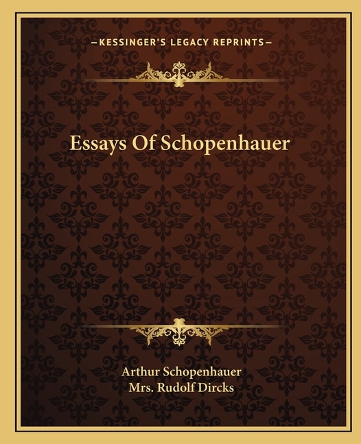 Front cover_Essays Of Schopenhauer