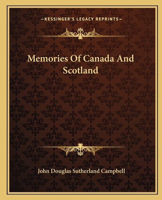 Front cover_Memories of Canada and Scotland