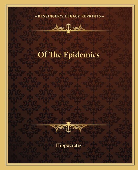 Front cover_Of The Epidemics