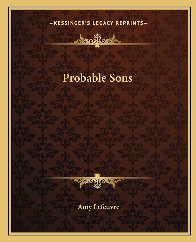 Front cover_Probable Sons