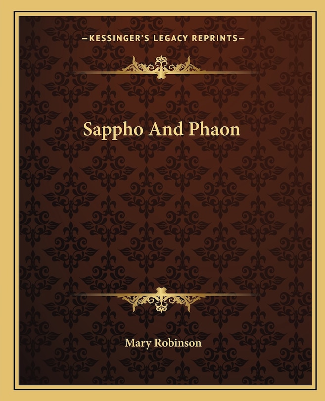 Front cover_Sappho And Phaon