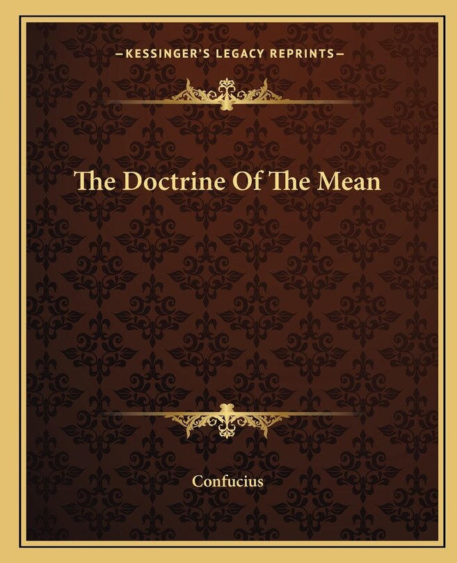 Front cover_The Doctrine Of The Mean