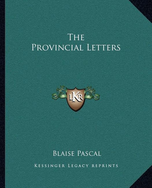 Front cover_The Provincial Letters