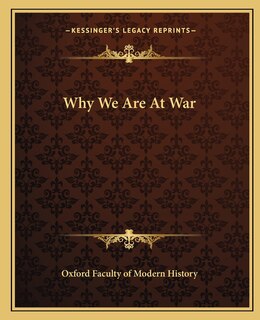 Front cover_Why We Are At War