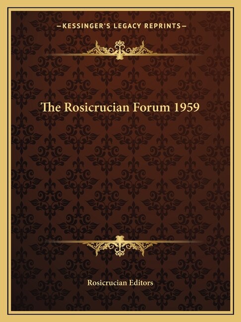 Front cover_The Rosicrucian Forum 1959