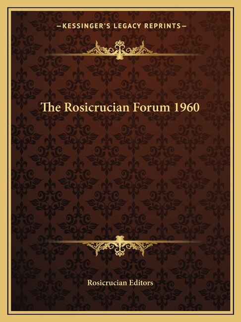 Front cover_The Rosicrucian Forum 1960