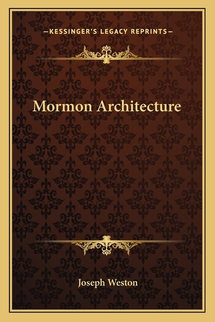 Front cover_Mormon Architecture