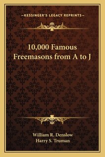 Couverture_10,000 Famous Freemasons from A to J