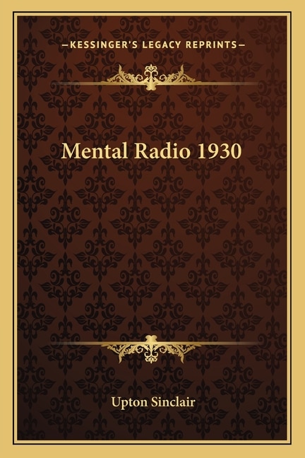 Front cover_Mental Radio 1930