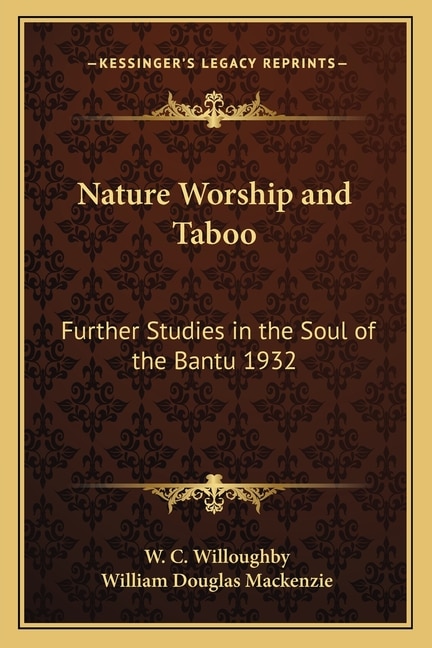 Couverture_Nature Worship and Taboo
