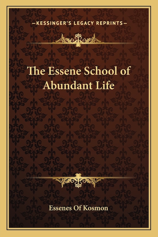 Front cover_The Essene School of Abundant Life