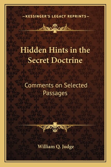 Front cover_Hidden Hints in the Secret Doctrine