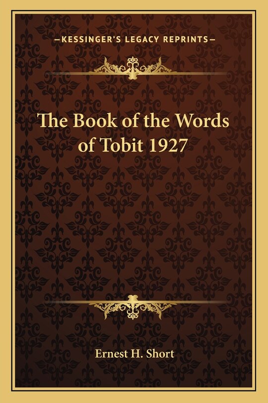 Front cover_The Book of the Words of Tobit 1927