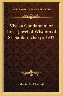 Front cover_Viveka Chudamani or Crest Jewel of Wisdom of Sri Sankaracharya 1932