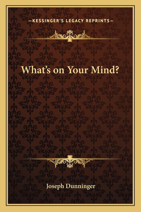 Front cover_What's on Your Mind?