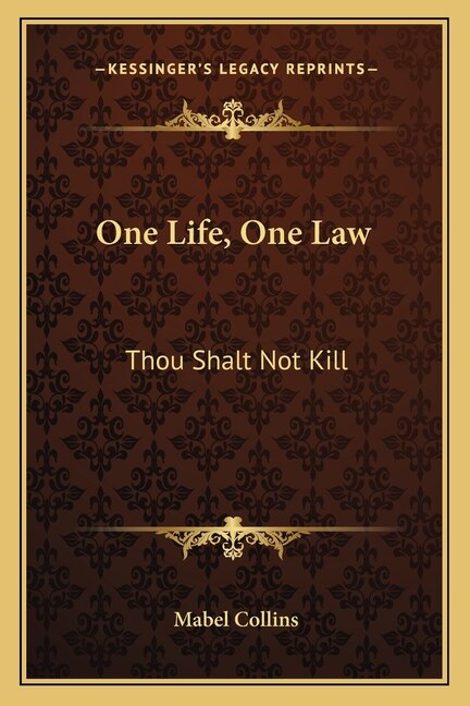 Front cover_One Life, One Law