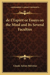 Front cover_de L'Espirit or Essays on the Mind and Its Several Faculties