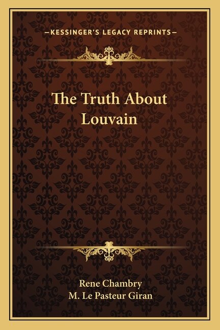 Front cover_The Truth About Louvain