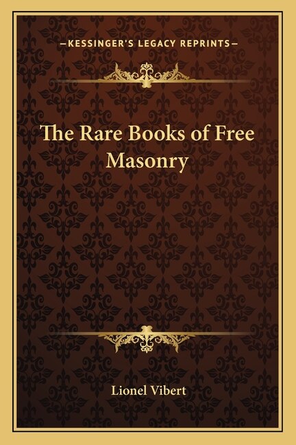 Front cover_The Rare Books of Free Masonry