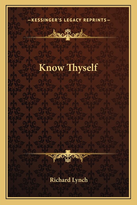 Couverture_Know Thyself