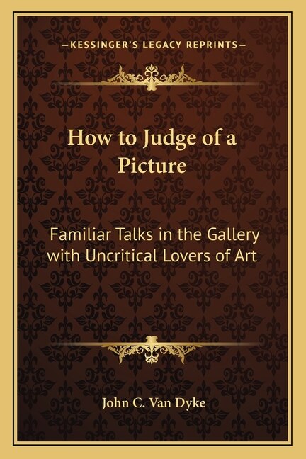Front cover_How to Judge of a Picture