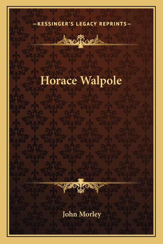 Front cover_Horace Walpole