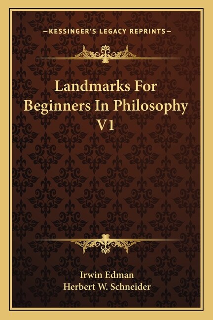 Landmarks For Beginners In Philosophy V1