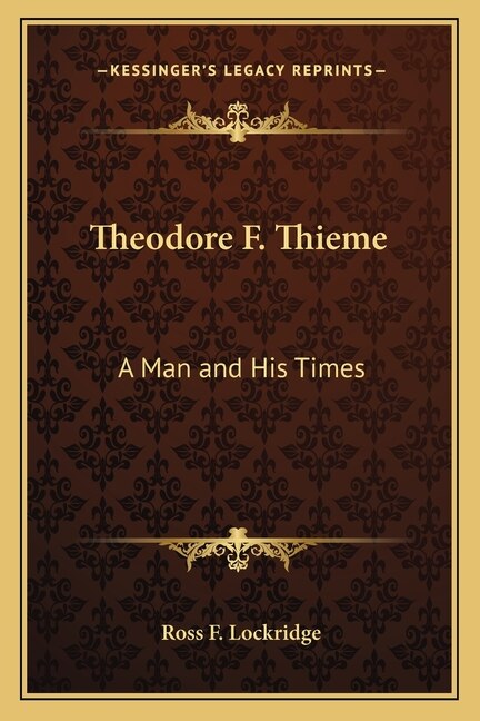 Front cover_Theodore F. Thieme