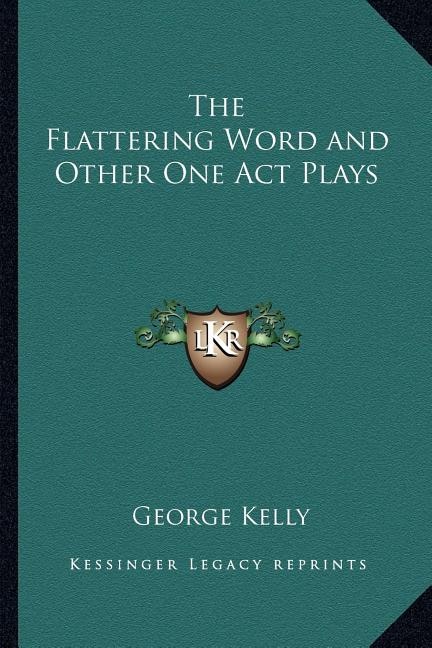 Couverture_The Flattering Word and Other One Act Plays
