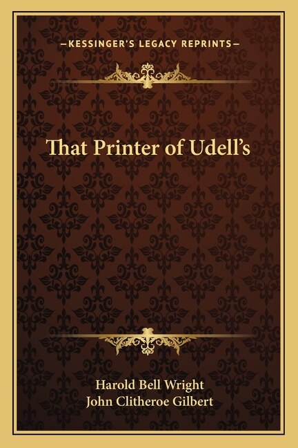 Couverture_That Printer of Udell's