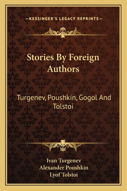 Front cover_Stories By Foreign Authors