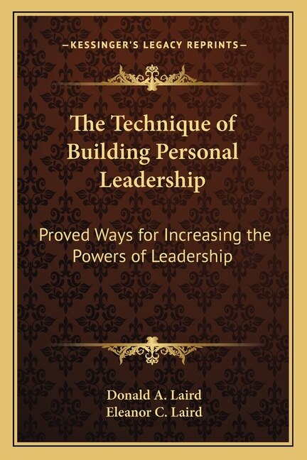 Couverture_The Technique of Building Personal Leadership