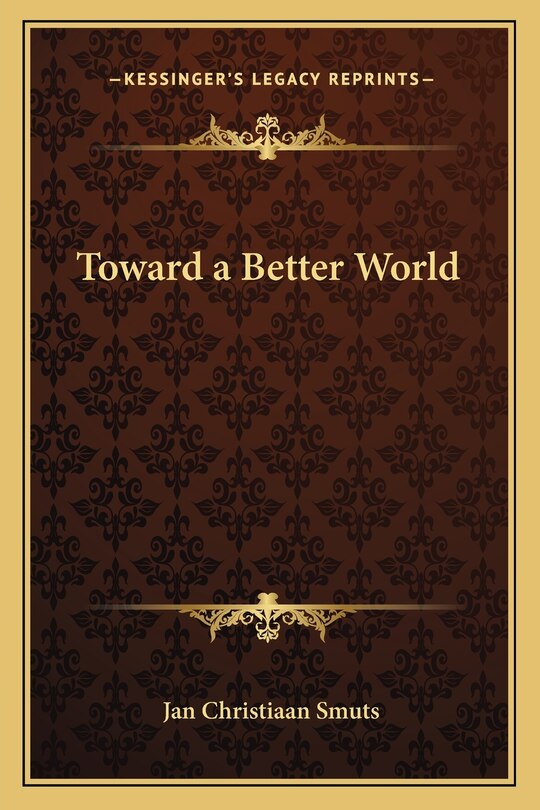 Front cover_Toward a Better World