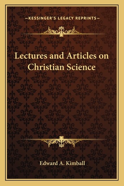 Front cover_Lectures and Articles on Christian Science