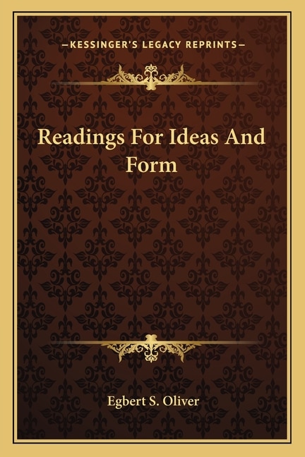 Front cover_Readings For Ideas And Form