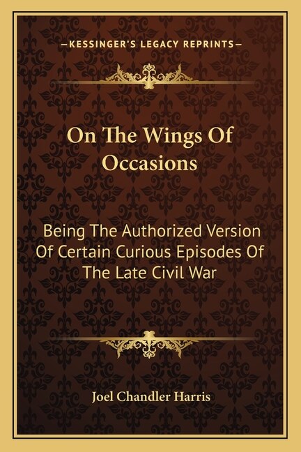 Couverture_On The Wings Of Occasions