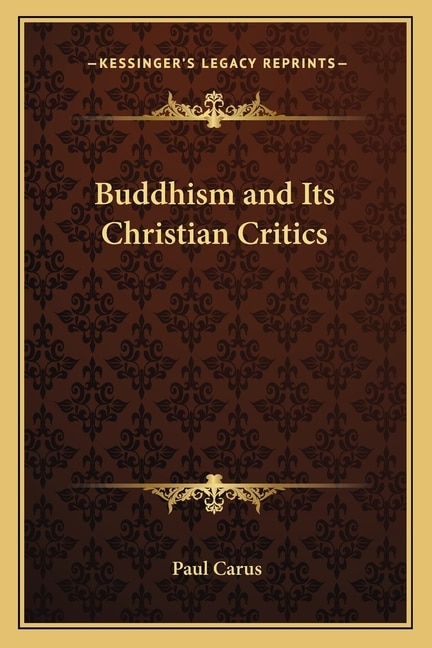 Front cover_Buddhism and Its Christian Critics