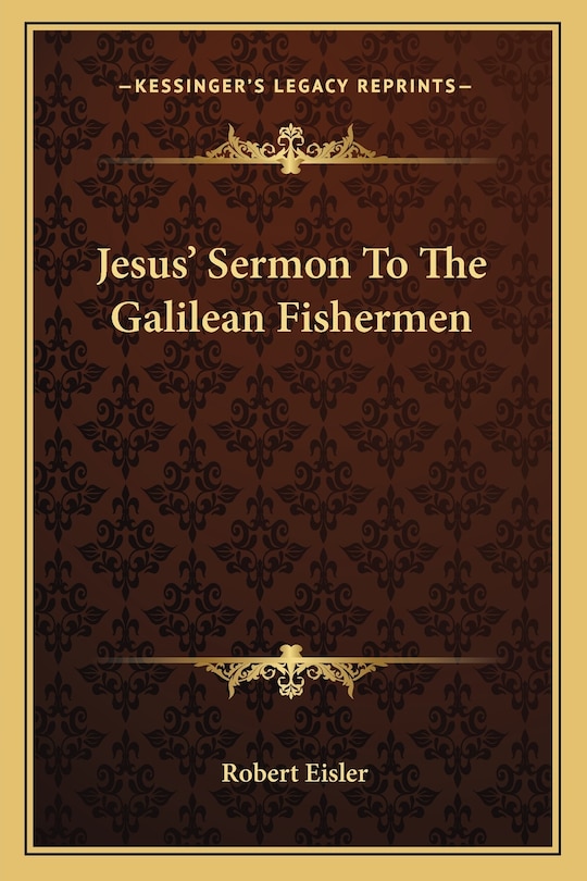 Front cover_Jesus' Sermon to the Galilean Fishermen