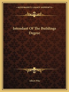 Front cover_Intendant Of The Buildings Degree