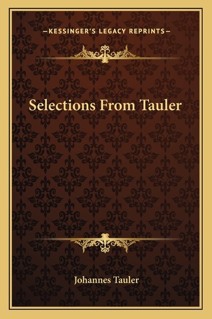 Front cover_Selections From Tauler