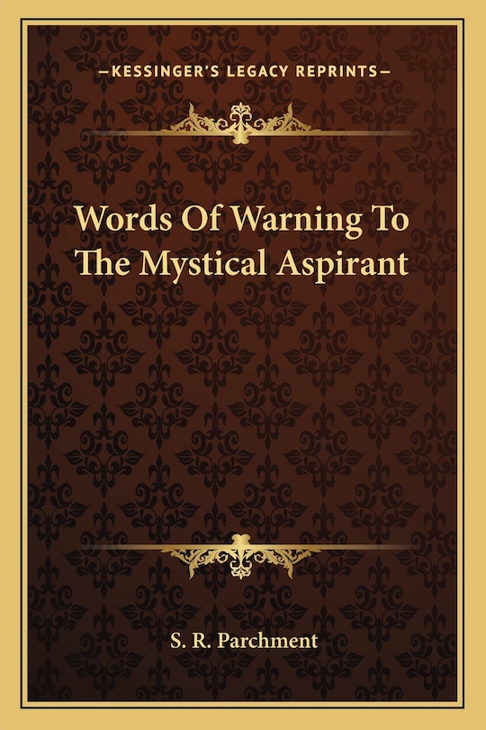 Couverture_Words Of Warning To The Mystical Aspirant