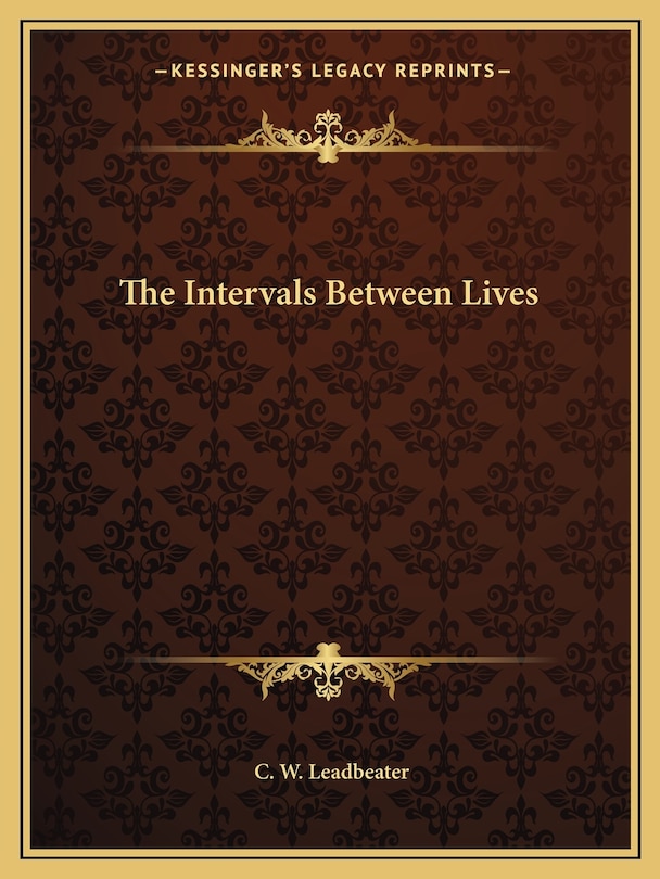 Front cover_The Intervals Between Lives