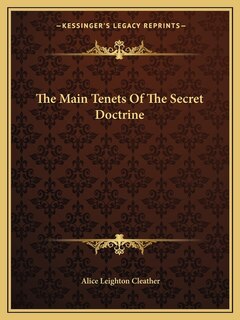 Front cover_The Main Tenets of the Secret Doctrine