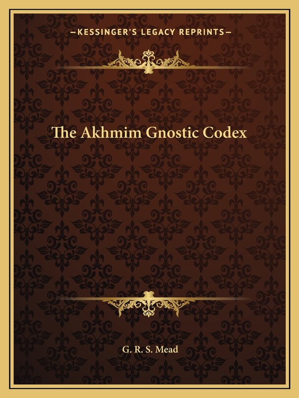 Front cover_The Akhmim Gnostic Codex