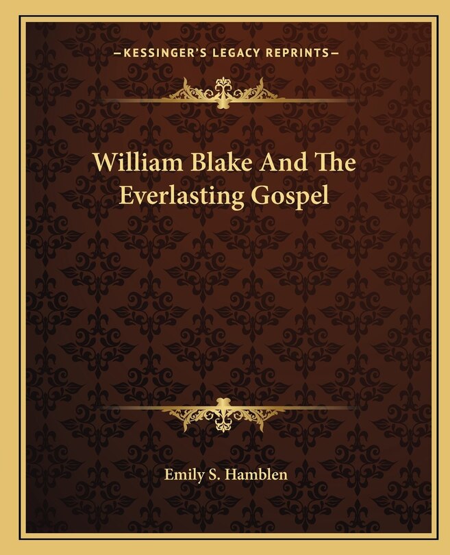 Couverture_William Blake And The Everlasting Gospel
