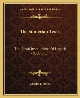 Front cover_The Sumerian Texts