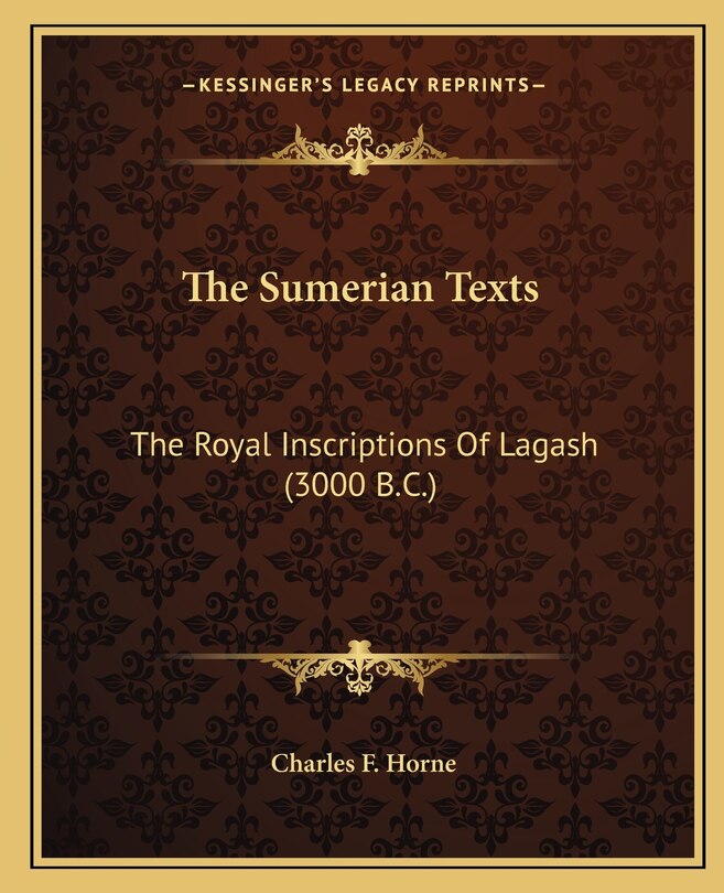 Front cover_The Sumerian Texts